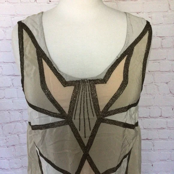 Kimchi Blue Geometric Beaded Sleeveless Dress - Size Medium - Picture 2 of 9